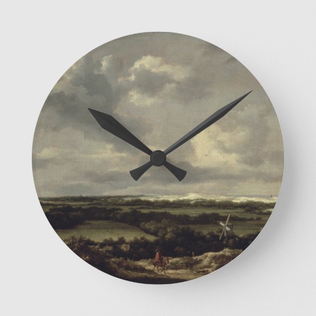 Landscape with Dunes near Haarlem Round Clock (Front)