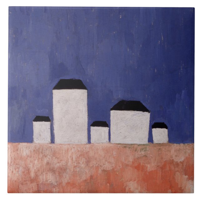 Landscape with Five Houses, c.1932 Tile (Front)