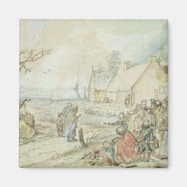 Landscape with Gypsy Fortune-Tellers Magnet (Front)