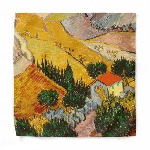 Landscape with House and PloughmaVincent van Gogh  Bandana