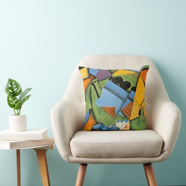 Landscape with Houses at Ceret Throw Pillow (Chair)