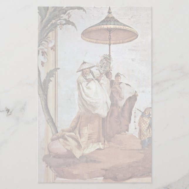 Landscape With Mandarin Tree Stationery (Front)