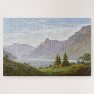 Landscape with Mountain Lake by Caspar David F.  Jigsaw Puzzle