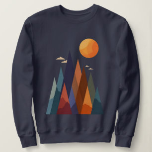 Landscape With Mountains and Sun Sweatshirt