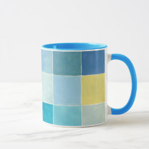 Landscape with Multicolored Pixilated Squares Mug