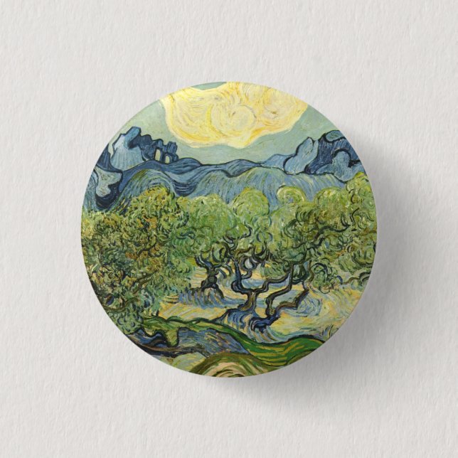 Landscape with Olive Vincent Willem van Gogh   1 Inch Round Button (Front)