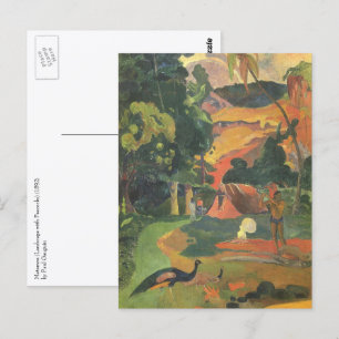 Landscape with Peacocks by Paul Gauguin Postcard