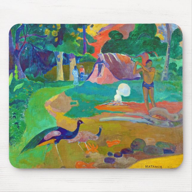 Landscape with Peacocks, Gauguin Mouse Pad (Front)