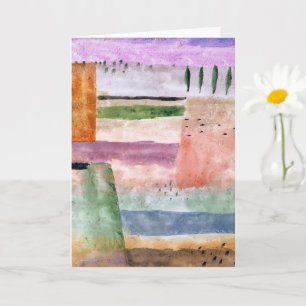 Landscape with Poplars - Paul Klee - Abstract Art Card