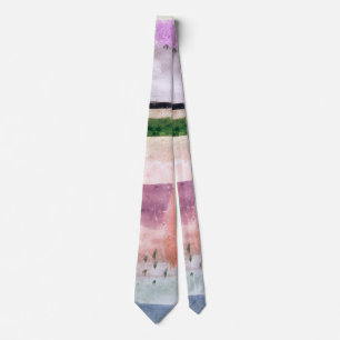 Landscape with Poplars - Paul Klee - Abstract Art Tie