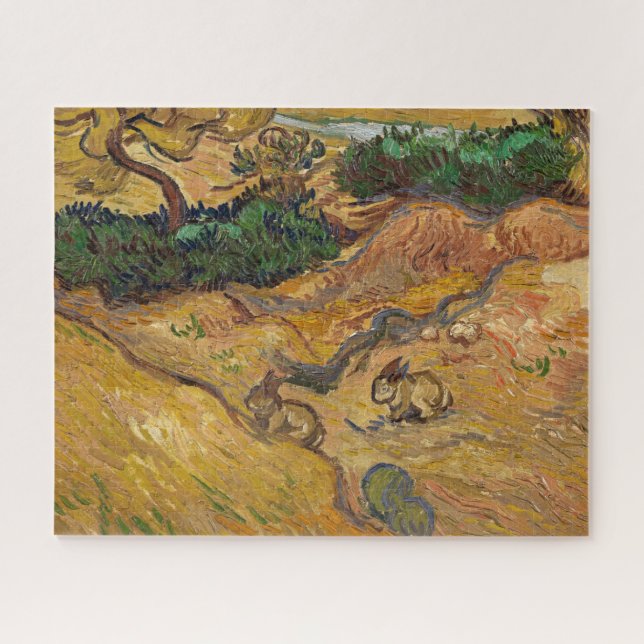 Landscape with Rabbits by Vincent van Gogh Jigsaw Puzzle (Horizontal)