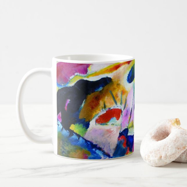 Landscape with Rain by Wassily Kandinsky Coffee Mug (With Donut)