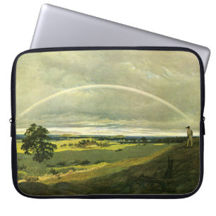 Landscape with Rainbow (by Caspar David Friedrich) Laptop Sleeve