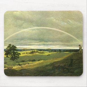 Landscape with Rainbow (by Caspar David Friedrich) Mouse Pad