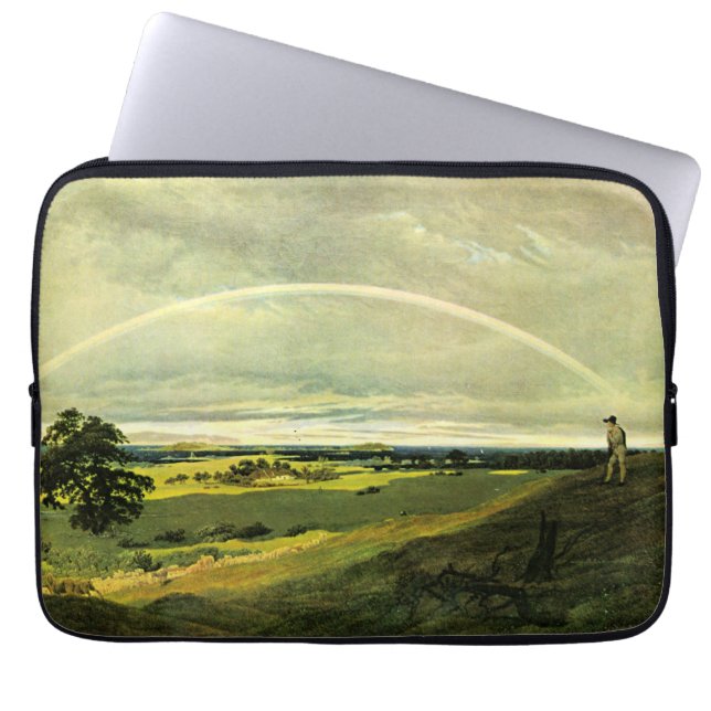 Landscape with Rainbow, famous artwork, Laptop Sleeve (Front)