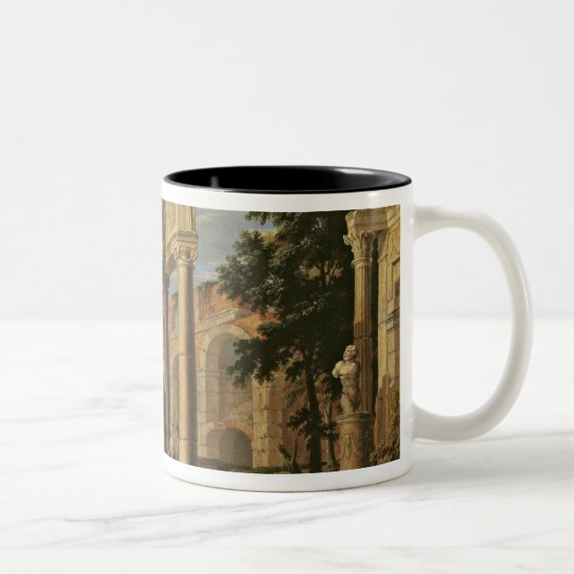 Landscape with Ruins, 1673 Two-Tone Coffee Mug (Right)