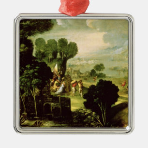 Landscape with Saints, 1520-30 Metal Ornament