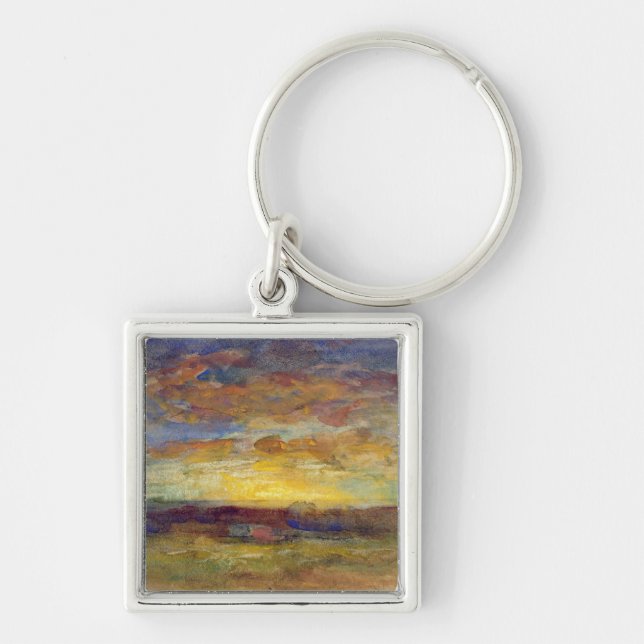 Landscape with Setting Sun Keychain (Front)