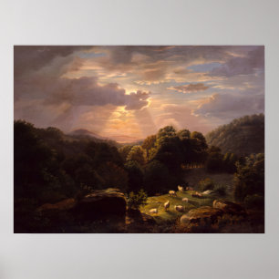 Landscape with Sheep Poster