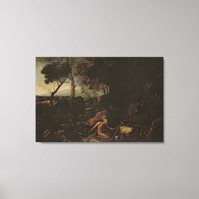 Landscape with St. Jerome Canvas Print (Front)