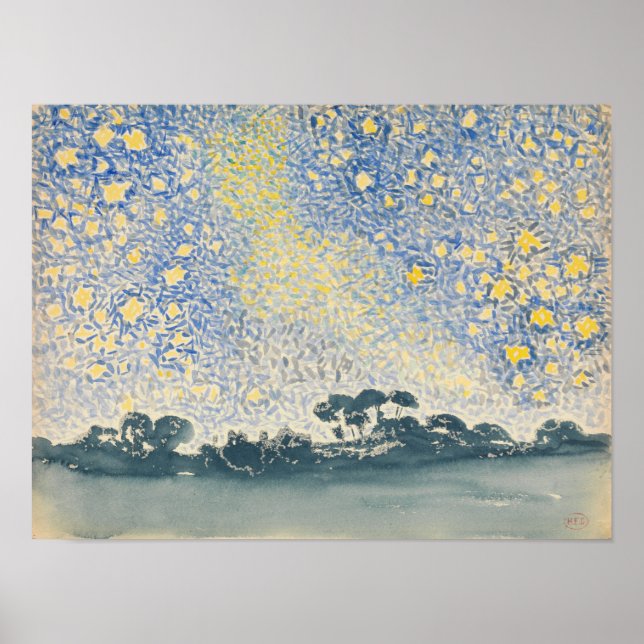 Landscape with Stars Poster (Front)