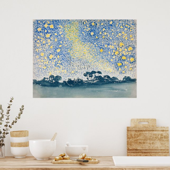 Landscape with Stars - Retro Elegance Poster (Kitchen)