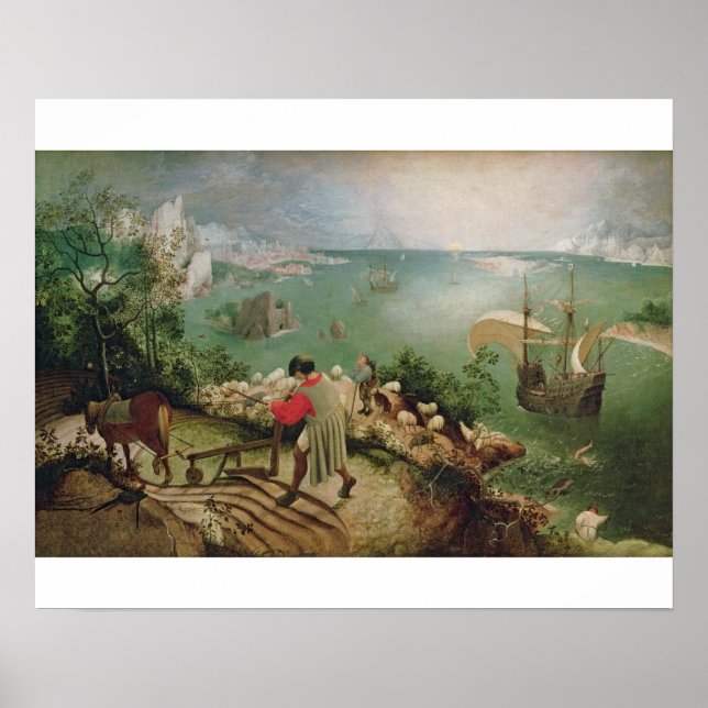 Landscape with the Fall of Icarus, c.1555 Poster (Front)