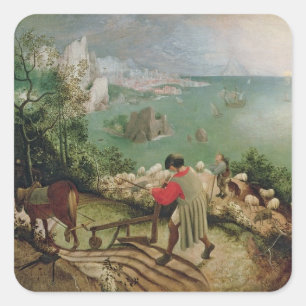 Landscape with the Fall of Icarus, c.1555 Square Sticker