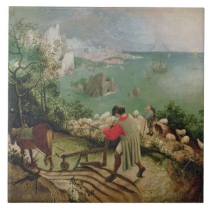 Landscape with the Fall of Icarus, c.1555 Tile