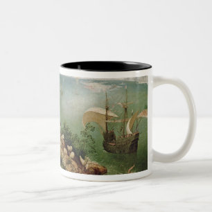 Landscape with the Fall of Icarus, c.1555 Two-Tone Coffee Mug