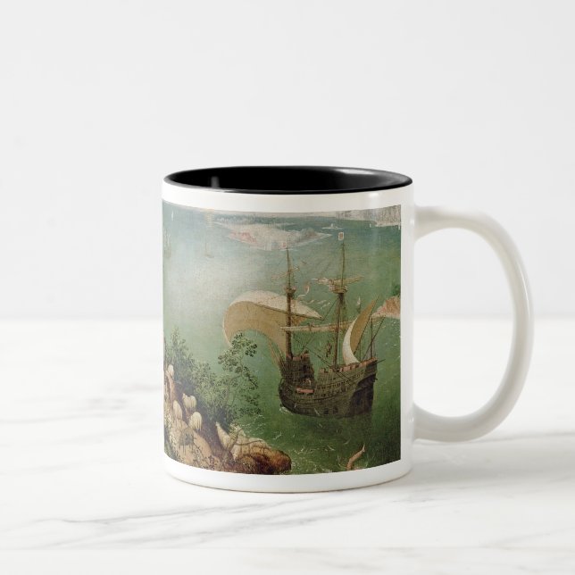 Landscape with the Fall of Icarus, c.1555 Two-Tone Coffee Mug (Right)