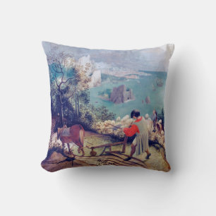 Landscape with the Fall of Icarus, Pieter Bruegel Throw Pillow