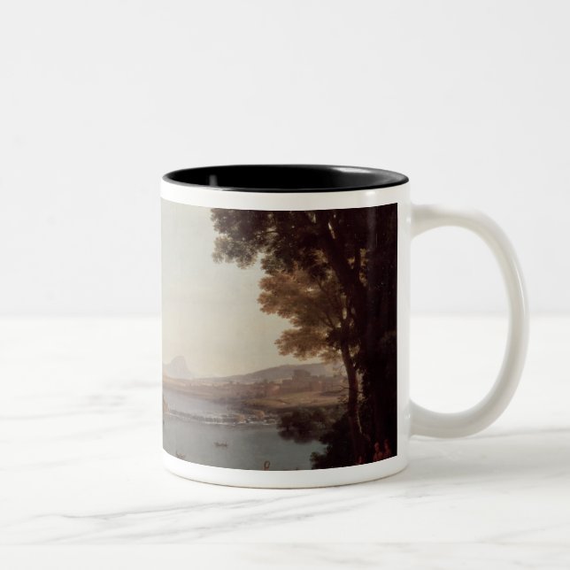 Landscape with the Marriage of Isaac Two-Tone Coffee Mug (Right)