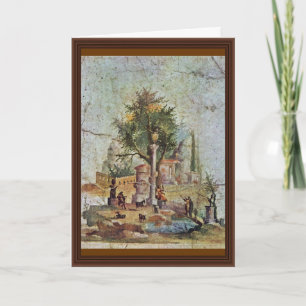 Landscape With The Sacred Tree By Pompejanischer Card