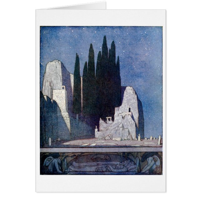 Landscape with tombs, rocks, and cypress grove (Front)