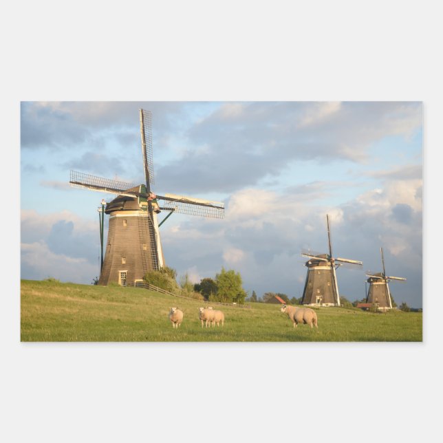 Landscape with windmills and sheep sticker (Front)
