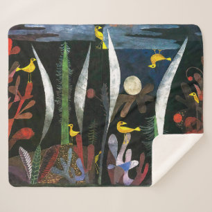 Landscape with Yellow Birds Paul Klee Sherpa Blanket