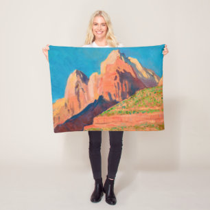 Landscape, Zion National Park by Maynard Dixon Fleece Blanket