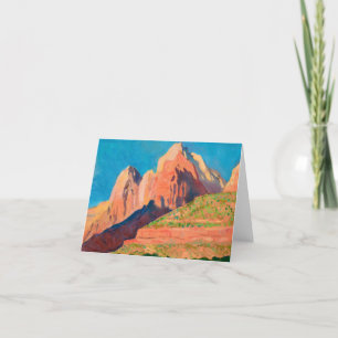 Landscape, Zion National Park by Maynard Dixon Thank You Card