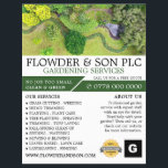 Landscaped Gardening Service, Horticulturist Flyer<br><div class="desc">Landscaped Gardening Service,  Horticulturist Advertising Flyer by The Business Card Store.</div>