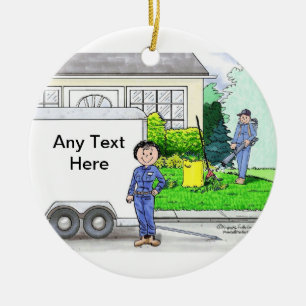 Landscaper - Female Ceramic Ornament
