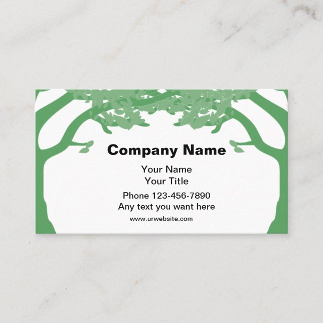 Landscaper Trees Theme Business Card (Front)