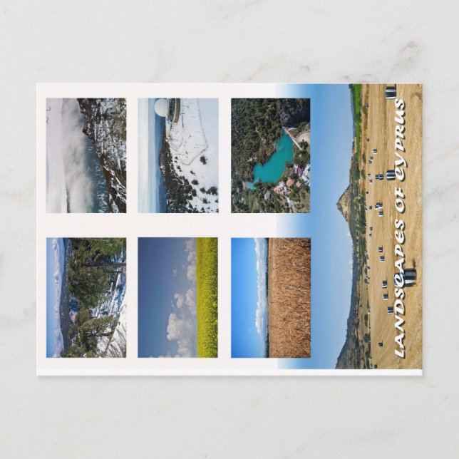 Landscapes of Cyprus postcard (Front)