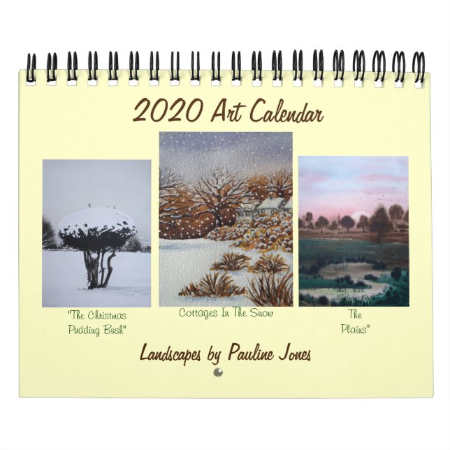 landscapes snow and seasonal paintings art 2020 calendar (Cover)