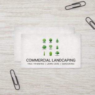Landscaping Architect   Tree Shapes Business Card