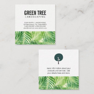 Landscaping Architecture   Palm Leaf Square Business Card