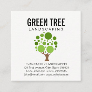 Landscaping Architecture   Tree Square Business Card
