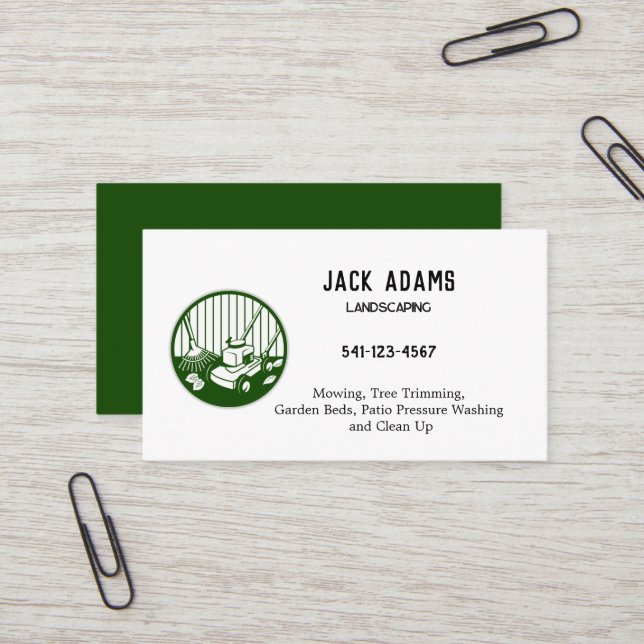 Landscaping Business Card (Front/Back In Situ)