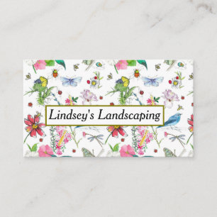 Landscaping Business Pollinators Native Plants Business Card