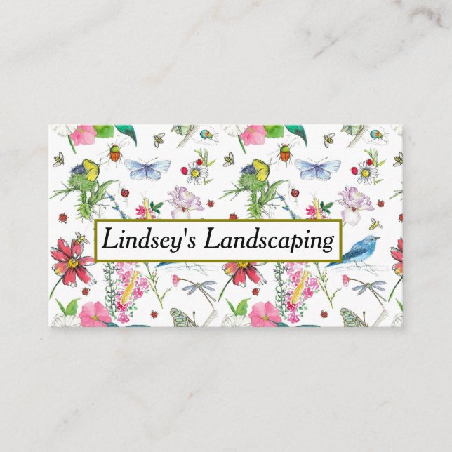 Landscaping Business Pollinators Native Plants  Card (Front)